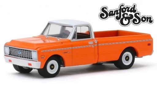 Diecast model cars Chevrolet C-10 1/64 Greenlight orange/white Sanford & Son 1971 Chevrolet C-10 1/64 Greenlight orange/white Sanford & Son 1971 diecast model cars