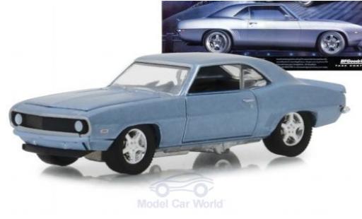 Diecast model cars Chevrolet Camaro 1/64 Greenlight metallic blue 1969 Chevrolet Camaro 1/64 Greenlight metallic blue 1969 diecast model cars