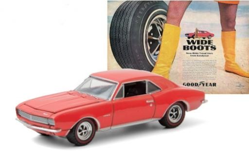 Diecast model cars Chevrolet Camaro 1/64 Greenlight red 1967 Goodyear Wide Tread Tires Chevrolet Camaro 1/64 Greenlight red 1967 Goodyear Wide Tread Tires diecast model cars