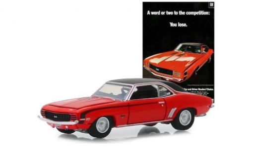 Diecast model cars Chevrolet Camaro 1/64 Greenlight SS red/matt-black 1969 Chevrolet Camaro 1/64 Greenlight SS red/matt-black 1969 diecast model cars