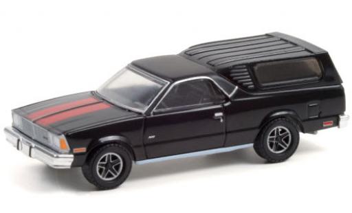 Diecast model cars Chevrolet El Camino 1/64 Greenlight SS black/red 1981 mit Campingaufbau Chevrolet El Camino 1/64 Greenlight SS black/red 1981 mit Campingaufbau diecast model cars
