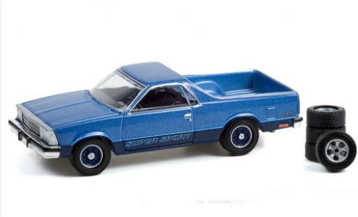 Diecast model cars Chevrolet El Camino 1/64 Greenlight Super Sport metallic blue 1980 mit Ersatzreifen Chevrolet El Camino 1/64 Greenlight Super Sport metallic blue 1980 mit Ersatzreifen diecast model cars