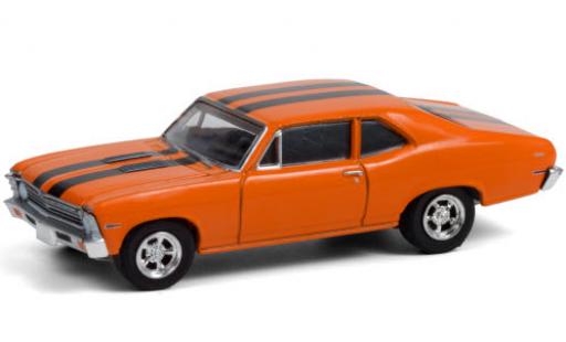 Diecast model cars Chevrolet Nova 1/64 Greenlight orange/black 1968 Bad Boys II Chevrolet Nova 1/64 Greenlight orange/black 1968 Bad Boys II diecast model cars