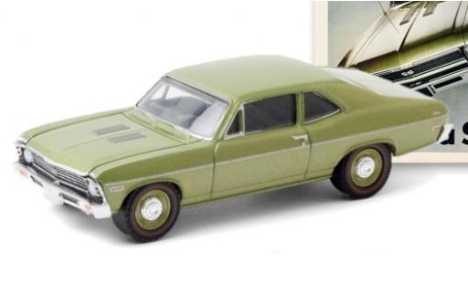 Chevrolet Nova 1/64 Greenlight SS metallic green 1968 diecast model cars