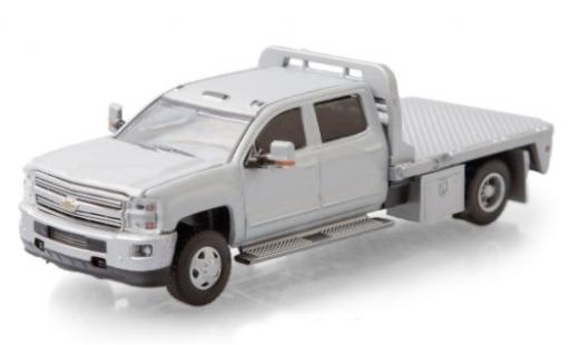 Diecast model cars Chevrolet Silverado 1/64 Greenlight 3500 HD Flat Bed grey 2015 Chevrolet Silverado 1/64 Greenlight 3500 HD Flat Bed grey 2015 diecast model cars