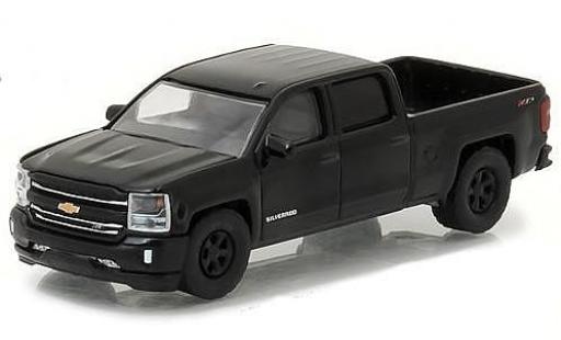 Diecast model cars Chevrolet Silverado 1/64 Greenlight black 2016 Chevrolet Silverado 1/64 Greenlight black 2016 diecast model cars