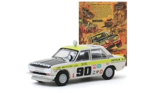 Diecast model cars Datsun 510 1/64 Greenlight 4-Door Sedan No.90 Brock Racing Enterprises Mexican 1000 1969 G.Follett/M.McBee Datsun 510 1/64 Greenlight 4-Door Sedan No.90 Brock Racing Enterprises Mexican 1000 1969 G.Follett/M.McBee diecast model cars