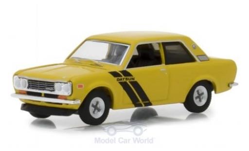 Diecast model cars Datsun 510 1/64 Greenlight yellow 1972 Datsun 510 1/64 Greenlight yellow 1972 diecast model cars