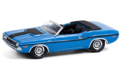 Diecast model cars Dodge Challenger 1/64 Greenlight R/T HEMI Convertible metallic blue/matt-black 1970 Dodge Challenger 1/64 Greenlight R/T HEMI Convertible metallic blue/matt-black 1970 diecast model cars