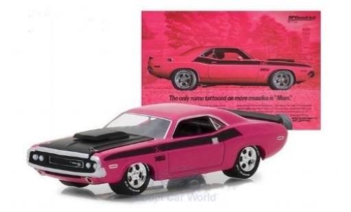 Diecast model cars Dodge Challenger 1970 1/64 Greenlight T/A pink/black 1970 Dodge Challenger 1970 1/64 Greenlight T/A pink/black 1970 diecast model cars