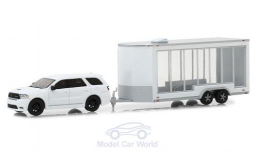 Diecast model cars Dodge Durango 1/64 Greenlight white 2018 mit Transportanhänger Dodge Durango 1/64 Greenlight white 2018 mit Transportanhänger diecast model cars