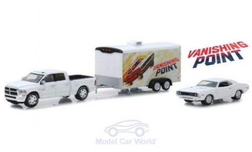 Dodge RAM 1/64 Greenlight 2500 Vanishing Point 1971 mi Anhänger und Challenger R/T diecast model cars