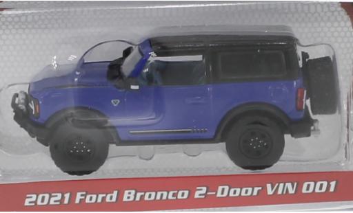 Diecast model cars Ford Bronco 1/64 Greenlight blue/black 2021 VIN 001 Ford Bronco 1/64 Greenlight blue/black 2021 VIN 001 diecast model cars