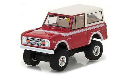 Diecast model cars Ford Bronco 1/64 Greenlight red/white 1975 Ford Bronco 1/64 Greenlight red/white 1975 diecast model cars