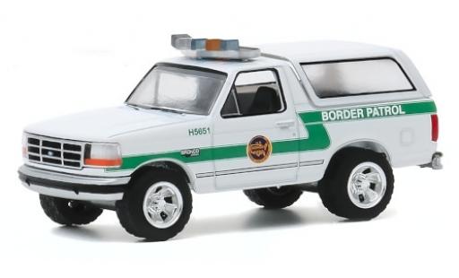 Diecast model cars Ford Bronco 1/64 Greenlight U.S. Customs and Border Predection 1993 Border Patrol Ford Bronco 1/64 Greenlight U.S. Customs and Border Predection 1993 Border Patrol diecast model cars