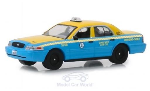 Diecast model cars Ford Crown 1/64 Greenlight Victoria yellow/blue L.A. Checker Cab 2011 Ford Crown 1/64 Greenlight Victoria yellow/blue L.A. Checker Cab 2011 diecast model cars