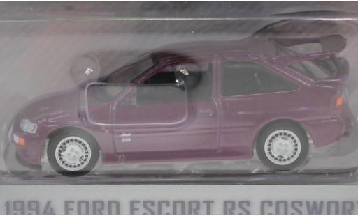 Diecast model cars Ford Escort 1/64 Greenlight MkV RS Cosworth metallic lila RHD 1994 Ford Escort 1/64 Greenlight MkV RS Cosworth metallic lila RHD 1994 diecast model cars