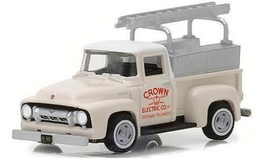 Ford F-1 1/64 Greenlight 00 beige Crown Eletric Co. 1954 mit Leiter diecast model cars