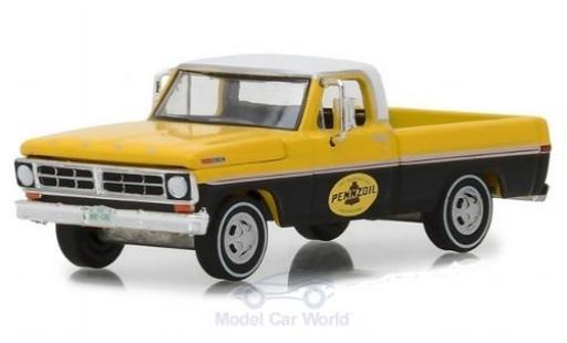 Diecast model cars Ford F-1 1/64 Greenlight 00 yellow/black Pennzoil 1972 Ford F-1 1/64 Greenlight 00 yellow/black Pennzoil 1972 diecast model cars