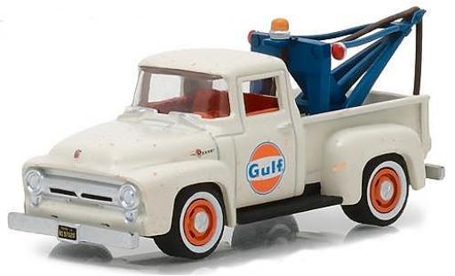 Ford F-1 1/64 Greenlight 00 Gulf 1956 with Tow Hook diecast model cars