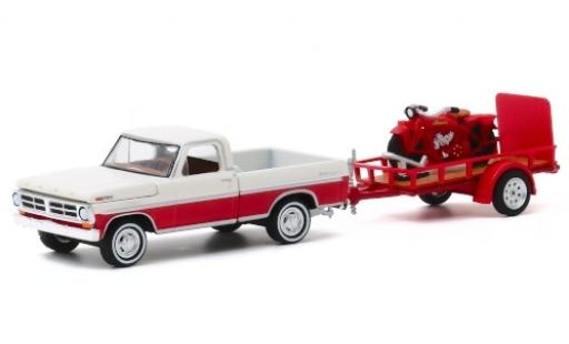 Diecast model cars Ford F-1 1/64 Greenlight 00 white/red 1972 mit Einachsanhänger und 1920 Indian Scout Ford F-1 1/64 Greenlight 00 white/red 1972 mit Einachsanhänger und 1920 Indian Scout diecast model cars