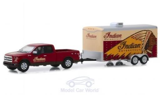 Ford F-1 1/64 Greenlight 50 Indian Motorcycle 2015 mit Transportanhänger diecast model cars