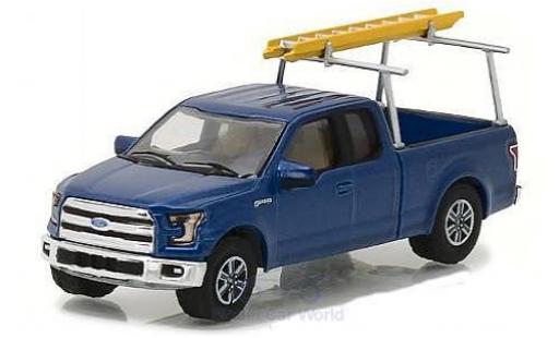 Diecast model cars Ford F-1 1/64 Greenlight 50 metallic blue 2015 with Ladder Rack Ford F-1 1/64 Greenlight 50 metallic blue 2015 with Ladder Rack diecast model cars