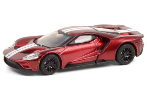 Diecast model cars Ford GT 1/64 Greenlight metallic red/white 2017 Ford GT 1/64 Greenlight metallic red/white 2017 diecast model cars
