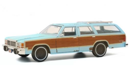 Ford LTD 1/18 Greenlight Country Squire blue/Dekor Terminator 2 - Judgment Day 1979 avec Witterungsspuren diecast model cars