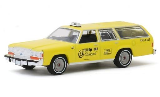 Ford LTD 1/64 Greenlight Crown Victoria Wagon Yellow Cab of Coronado 1988 diecast model cars
