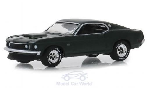Diecast model cars Ford Mustang 1/64 Greenlight BOSS 429 metallic green 1969 Ford Mustang 1/64 Greenlight BOSS 429 metallic green 1969 diecast model cars