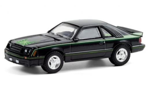 Diecast model cars Ford Mustang 1/64 Greenlight Cobra black/Dekor 1980 Ford Mustang 1/64 Greenlight Cobra black/Dekor 1980 diecast model cars