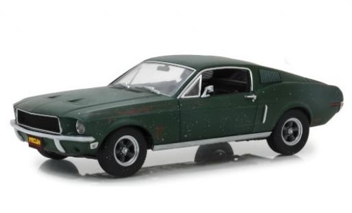 Diecast model cars Ford Mustang 1/18 Greenlight GT Fastback metallic green Bullitt 1968 unrestauriert mit Stickerbogen Ford Mustang 1/18 Greenlight GT Fastback metallic green Bullitt 1968 unrestauriert mit Stickerbogen diecast model cars