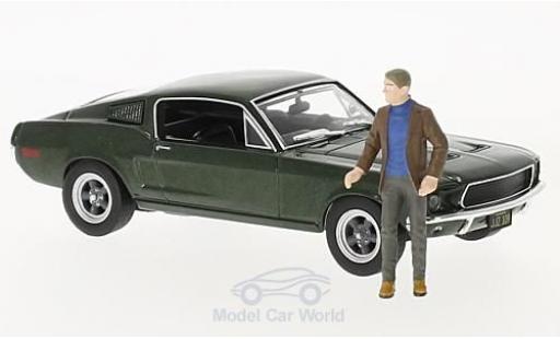 Diecast model cars Ford Mustang 1/43 Greenlight GT metallic green Bullitt 1968 mit Figur Steve McQueen Ford Mustang 1/43 Greenlight GT metallic green Bullitt 1968 mit Figur Steve McQueen diecast model cars