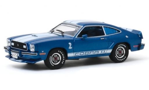 Diecast model cars Ford Mustang 1/43 Greenlight II Cobra II metallic blue/white 1976 Ford Mustang 1/43 Greenlight II Cobra II metallic blue/white 1976 diecast model cars