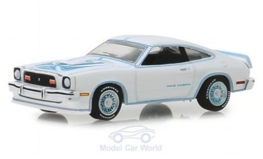 Diecast model cars Ford Mustang 1/64 Greenlight II King Cobra white/blue 1978 Ford Mustang 1/64 Greenlight II King Cobra white/blue 1978 diecast model cars