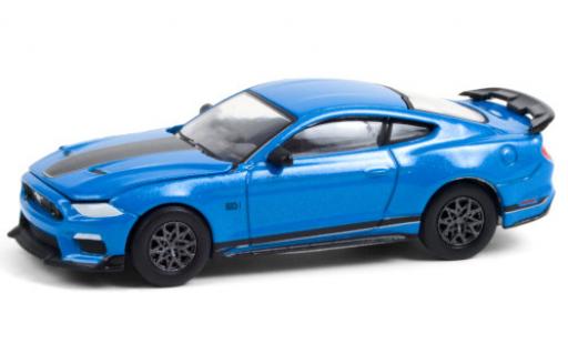 Diecast model cars Ford Mustang 1/64 Greenlight Mach 1 metallic blue/matt-black 2021 Ford Mustang 1/64 Greenlight Mach 1 metallic blue/matt-black 2021 diecast model cars