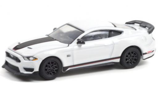 Diecast model cars Ford Mustang 1/64 Greenlight Mach 1 white/Dekor 2021 No.145 Ford Mustang 1/64 Greenlight Mach 1 white/Dekor 2021 No.145 diecast model cars