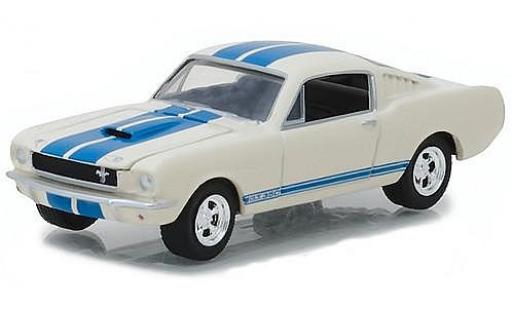 Diecast model cars Ford Mustang 1/64 Greenlight Shelby GT350 Fastback white/blue 1965 Ford Mustang 1/64 Greenlight Shelby GT350 Fastback white/blue 1965 diecast model cars