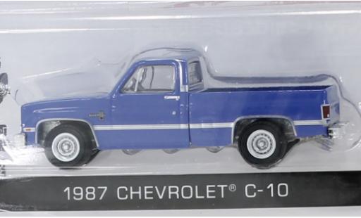 Diecast model cars Chevrolet C-10 1/64 Greenlight blue 1987 Chevrolet C-10 1/64 Greenlight blue 1987 diecast model cars