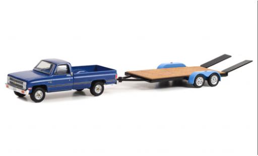Chevrolet C-20 1/64 Greenlight blue 1981 diecast model cars