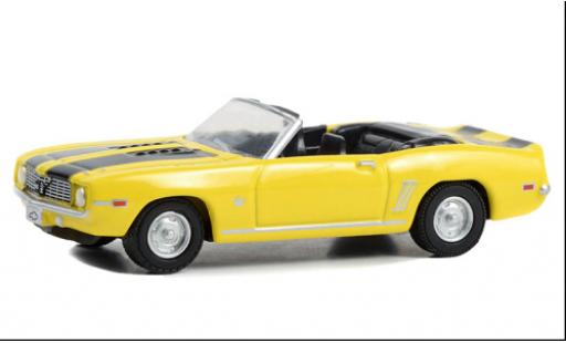 Diecast model cars Chevrolet Camaro 1/64 Greenlight SS Convertible yellow/black 1969 Chevrolet Camaro 1/64 Greenlight SS Convertible yellow/black 1969 diecast model cars