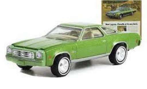 Chevrolet Chevelle 1/64 Greenlight Laguna Collonade Hardtop Coupe metallise green 1973 diecast model cars