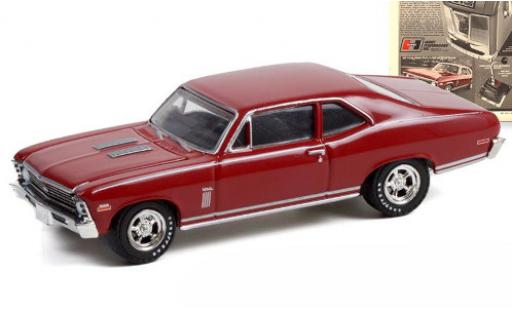 Diecast model cars Chevrolet Nova 1/64 Greenlight red 1970 Chevrolet Nova 1/64 Greenlight red 1970 diecast model cars