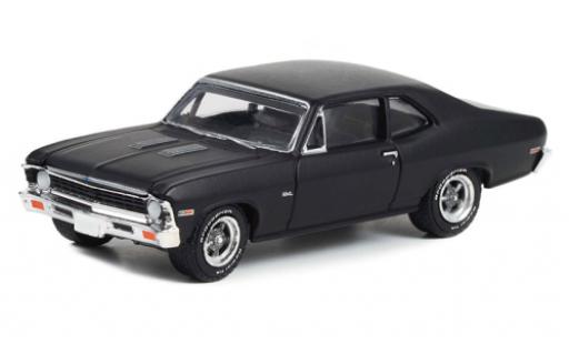 Diecast model cars Chevrolet Nova 1/64 Greenlight matt-black 1969 Chevrolet Nova 1/64 Greenlight matt-black 1969 diecast model cars