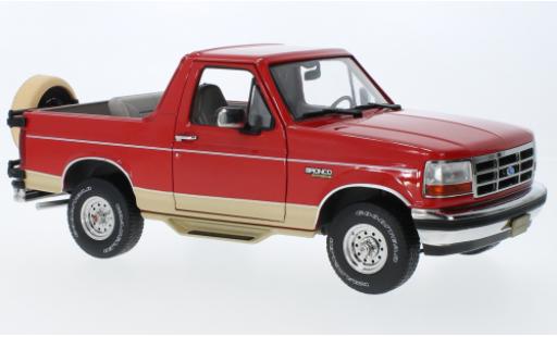 Diecast model cars Ford Bronco 1/18 Greenlight Eddie fermier Edition metallise red/metallise beige 1994 Ford Bronco 1/18 Greenlight Eddie fermier Edition metallise red/metallise beige 1994 diecast model cars