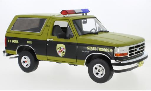 Diecast model cars Ford Bronco 1/18 Greenlight Maryland State Police 1996 Ford Bronco 1/18 Greenlight Maryland State Police 1996 diecast model cars