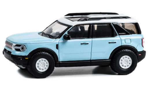 Ford Bronco 1/64 Greenlight Sport Heritage limited Edition blue clair/white 2023 diecast model cars