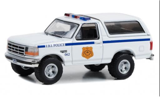 Diecast model cars Ford Bronco 1/64 Greenlight XL FBI Police 1996 Ford Bronco 1/64 Greenlight XL FBI Police 1996 diecast model cars