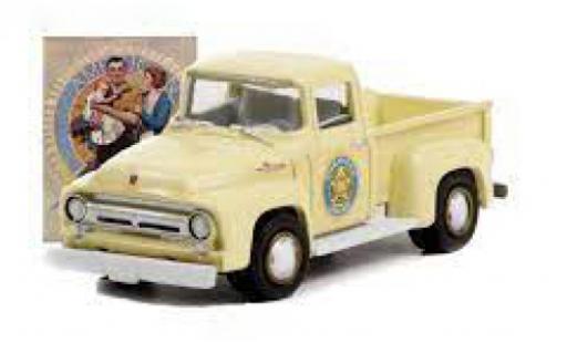 Diecast model cars Ford F-1 1/64 Greenlight 00 beige Norman Rockwell 1956 Ford F-1 1/64 Greenlight 00 beige Norman Rockwell 1956 diecast model cars